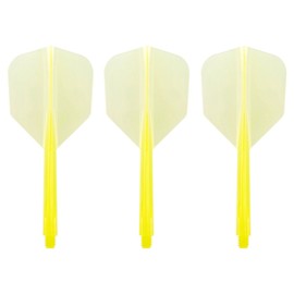 Darts Corner Condor Integrated Flight & Stem - Zero Stress - Small - Long Clear Yellow - 1 Set (3)
