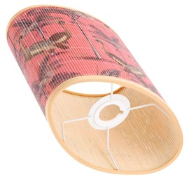 OSALADI Bamboo Lampshade Handmade Light Cover Oval Lampshade Rattan Hanging Lamp Small Retro Lantern Pendant Light Lamp Shades for Desk Lamp Vintage Chandelier Shade E27 Bamboo Weaving