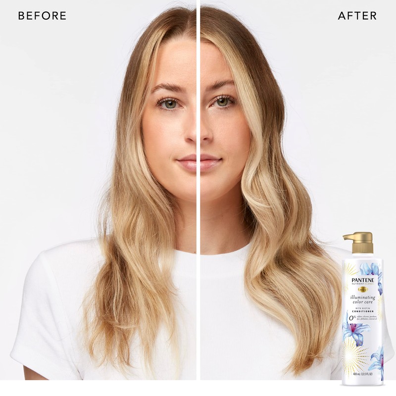 Pantene Sulfate Free Conditioner, Illuminating Hair Color with Biotin, Safe