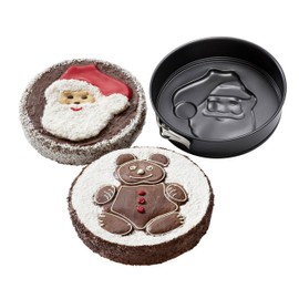 Zenker Springform Ø 26 cm SPECIAL CREATIVE, Backform mit 2 Motivböden, runde Kuchenform mit Antihaftbeschichtung, kreatives Backen (Farbe: Schwarz), Menge: 1 Stück