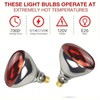 6 Pack 250W Red Heat Lamp Infrared Bulbs Glass Lamp