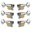 Gotoh Mini 510 3+3 Guitar Tuners with Metal Knobs, Chrome