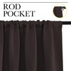 NICETOWN Kitchen Curtains, Toffee Brown, 34" x 40", Set of