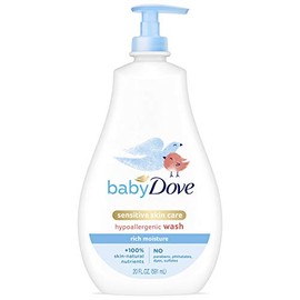 Baby Dove Sensitive Skin Care Baby Wash For Baby Bath Time Rich Moisture Tear-Free and Hypoallergenic 20 oz 1 ct