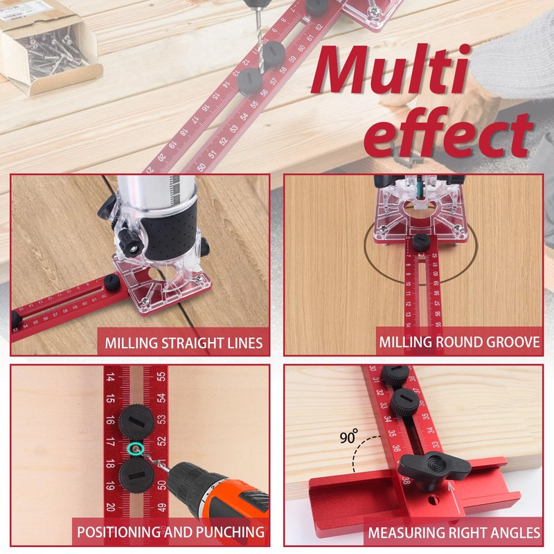 TRUTOPWAY 4 in 1 Router Milling Groove Bracket, Router Circle