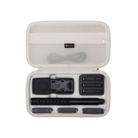 XANAD Hard Case for Insta360 X3/X4/X2 Waterproof 8K 360 Action Camera - Stroage Carrying Bag(Cream)-Inside: 9.5"x4.8"x2.4"