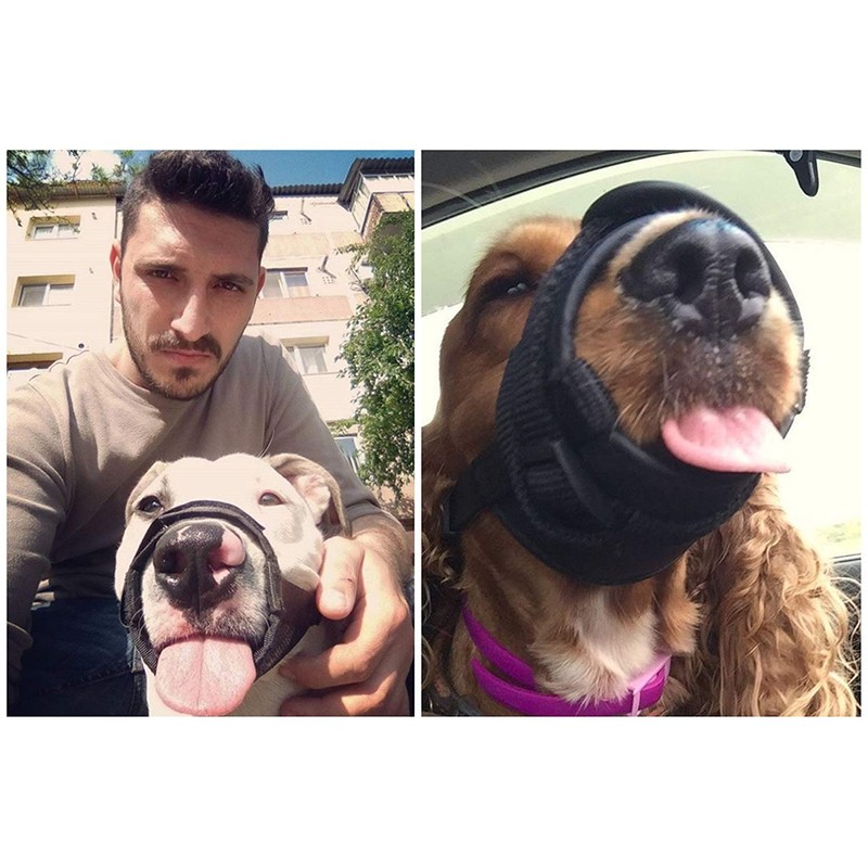 Nylon Dog Muzzle for Large Dogs Prevent from Biting, Barking