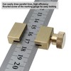 MUNEFE Brass Steel Ruler, Brass Marking Tool, Marking Gauge Stop