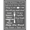 SHAWPRINT OUR KITCHEN RULES METAL TIN WALL PLAQUE SIGN NOVELTY