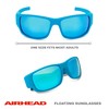 AIRHEAD Sport Polarized Round Sunglasses, Aqua, Adult