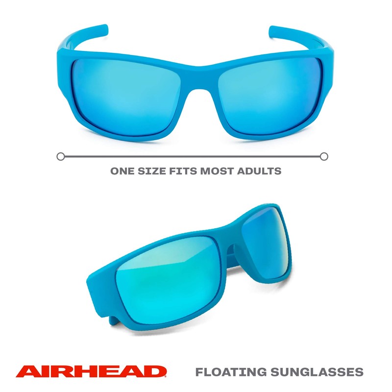 AIRHEAD Sport Polarized Round Sunglasses, Aqua, Adult