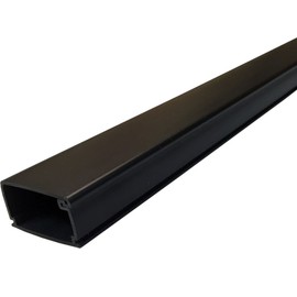 Electriduct (LG1) Large Latching Surface Cable Raceway Wall Wire Concealer and Cord Manager - 58 Inch Stick - Black