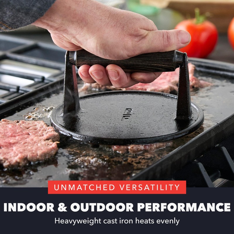 GreenPan x Bobby Flay Smash Burger Press, 6.5" Cast Iron