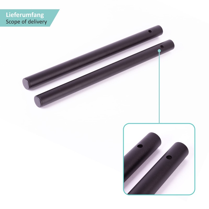 PULLUP & DIP Straight Pull-Up Bar Set as Extension for