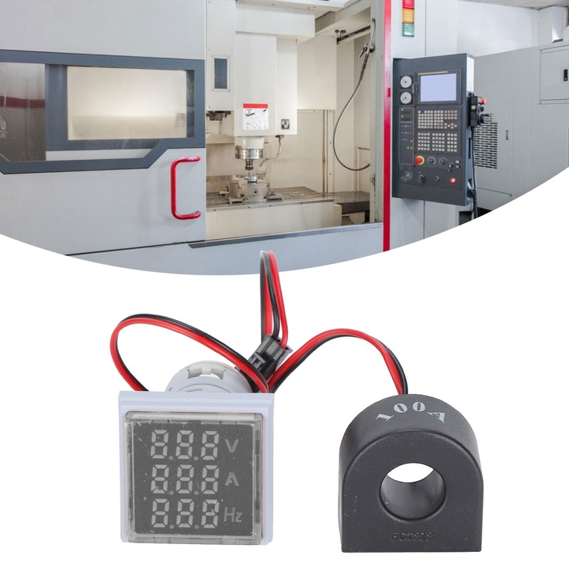 Current Signal Indicator Universal 3‑Display Square Lamp Light 60~500V AC