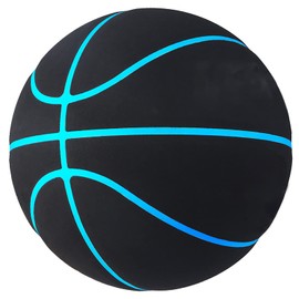 MINDCOLLISION Basketball, Non-Slip and Wear-Resistant Microfiber Suede, No Logo Ball, Size 5/6/7,Blue Edge,No. 7
