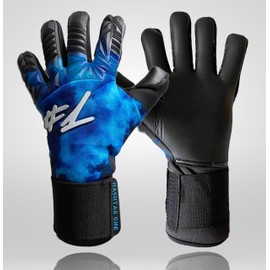 #1 Hashtag One Profi Grip Goalkeeper Gloves for Adults, Children's Goalkeeper Gloves, Football Gloves, Men, Goalkeeper Gloves Children, Various Sizes and Colours (7, Blue Black)