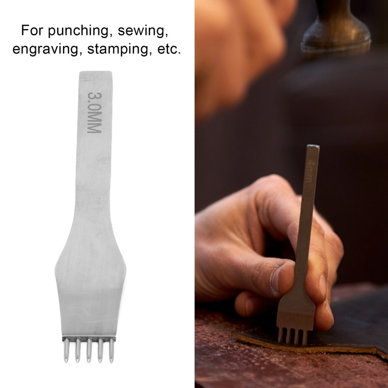 Leather Pricking Iron High Speed Steel Mirror Polished Round Cutting