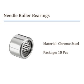 Kozelo HK1010 Needle Roller Bearing – [10 mm x 14 mm x 10 mm] Open Side for Gear Insert Chrome Steel Wheels Pack of 10