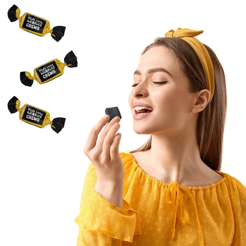 Fruidles Mildly Salty Licorice Toffees Bites, Deliciously Candy (1 Pound)