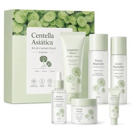 Kit Facial de Centella Asitica, Limpieza Profunda, Hidratacin Intensa, Equilibrio de Piel, 6 Piezas - Producto Original de Alta Calidad, Entrega Rápid