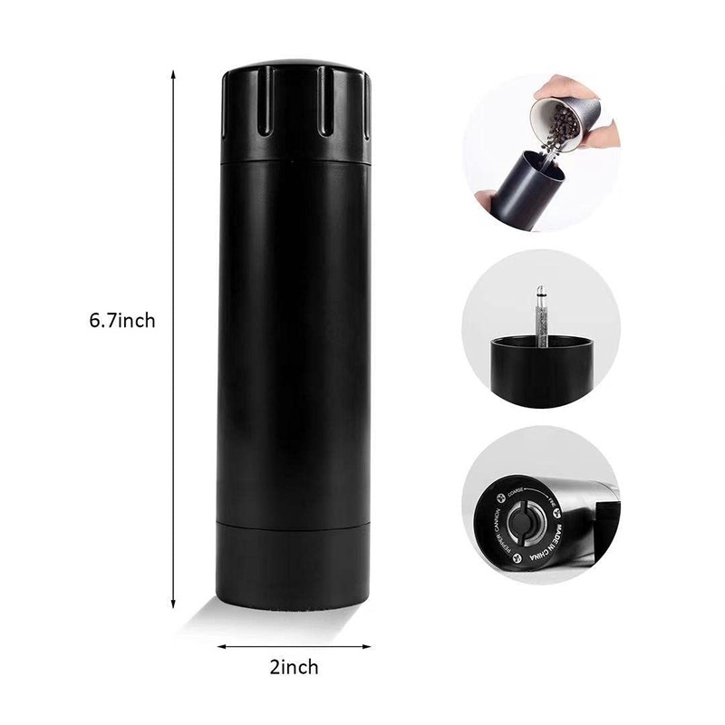 Manual Pepper Grinder Salt and Pepper Mill Shakers Thickness Adjustable