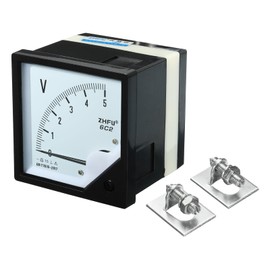 YOKIVE Analogue Panel Voltmeter 6C2 DC 0-5V Volt Meter Ideal for Circuit Testing Measurement Equipment (Rectangle Shape)