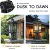 Emliviar 20.5" Solar Post Light Outdoor, Large Black Solar Column