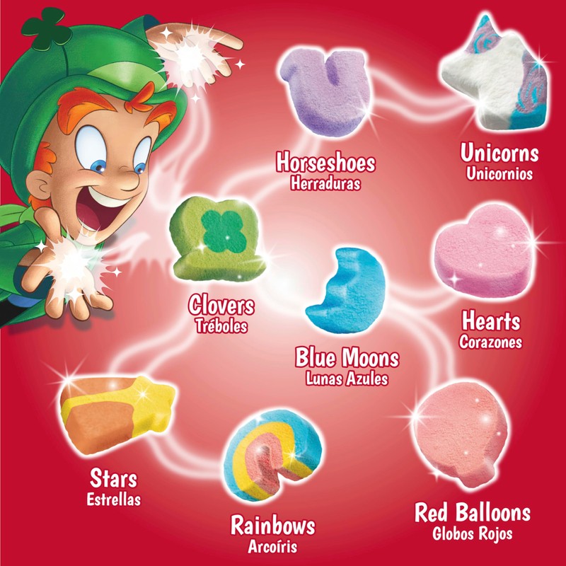 Lucky Charms Gluten Free Cereal with Marshmallows, Kids Breakfast Cereal,