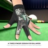 Zerone Billiards Gloves 3-Finger Snooker Pool Cue Glove Billiards Shooters