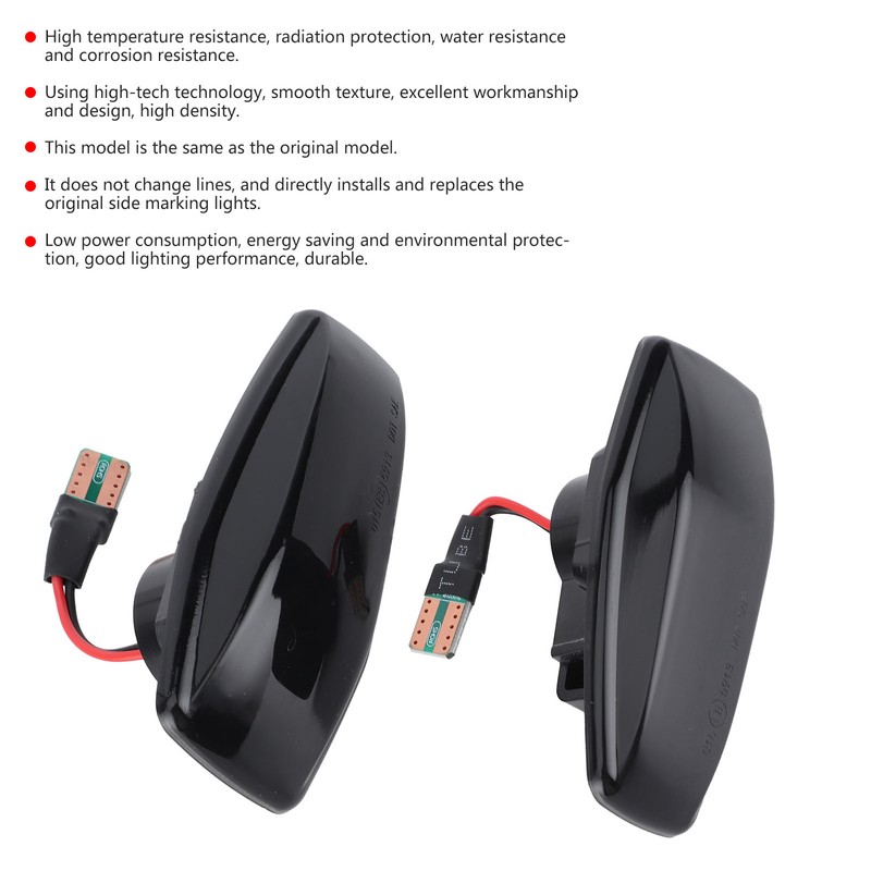 Turn Signal Light Side Marker Lamp Smoke Lens Dynamic Fit