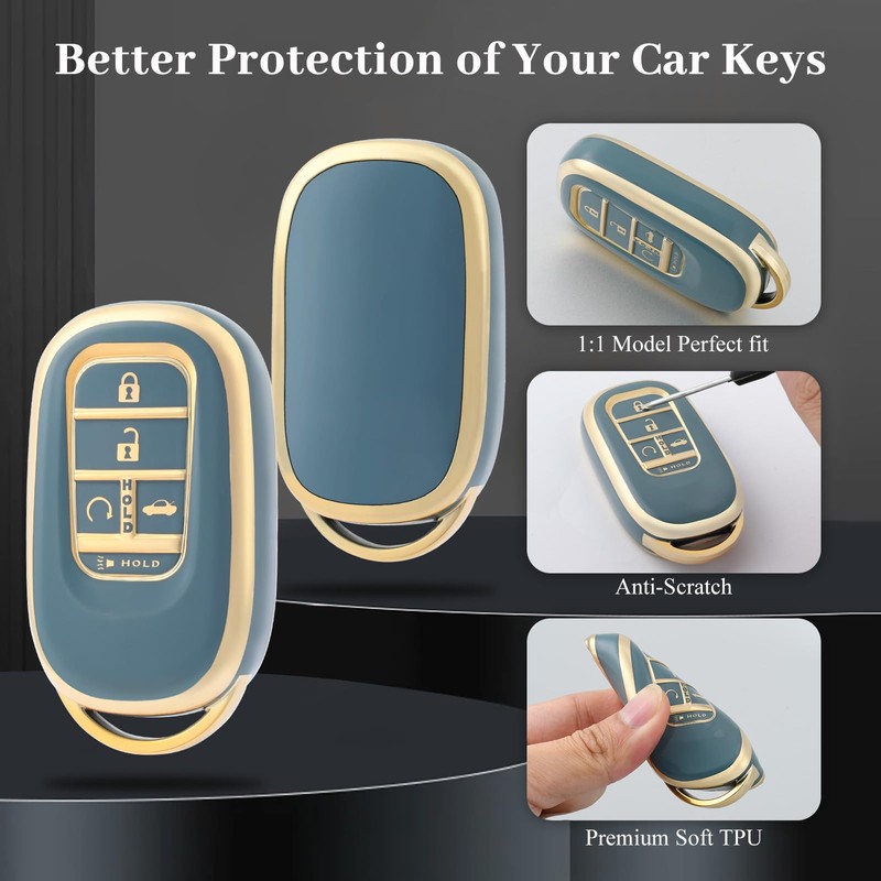 OFF WE GO for Honda Key Fob Cover, Soft TPU