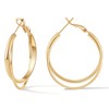 Gacimy 14K Gold Plated Criss Cross Hoop Earrings for Women,