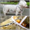 Dog Raincoat with Hood, Adjustable PVC Transparent Waterproof Ultralight Waterproof
