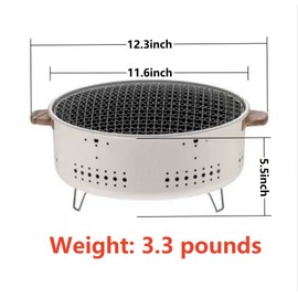 Outdoor Portable Stainless Steel Charcoal Grill, BBQ Stove, Heating Stove, Indoor Household around the Stove to Cook Tea