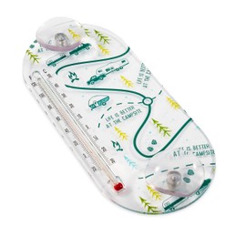 Unknown 53367 Life is Better at The Campsite Window Thermometer RV Map Design - Displays Both Fahrenheit and Celsius Temperatures - Allows for Easy Mounting to Any Glass Surface