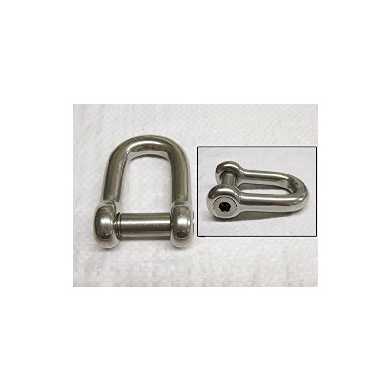 Stainless Steel D Shackle with Allen Screw Head 12MM (Dee
