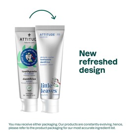 ATTITUDE Toothpaste with Fluoride, Prevents Tooth Decay and Cavities, Vegan, Cruelty-Free and Sugar-Free, Blueberry, 4.2 Oz