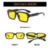 EYLRIM Square Frame Sunglasses for Women Men Fashion Rectangle Sun