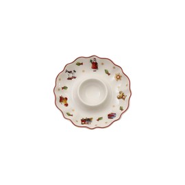 Villeroy & Boch Toy's Delight Coquetier, Porcelaine Premium, Blanc/Rouge/Doré