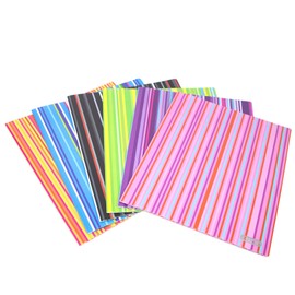 BAZIC 2 Pockets Poly Folder, Stripes Portfolio, Letter Size Plastic Folders Holder for Office Documents Paper Organizer, 1 Unit, Random Color