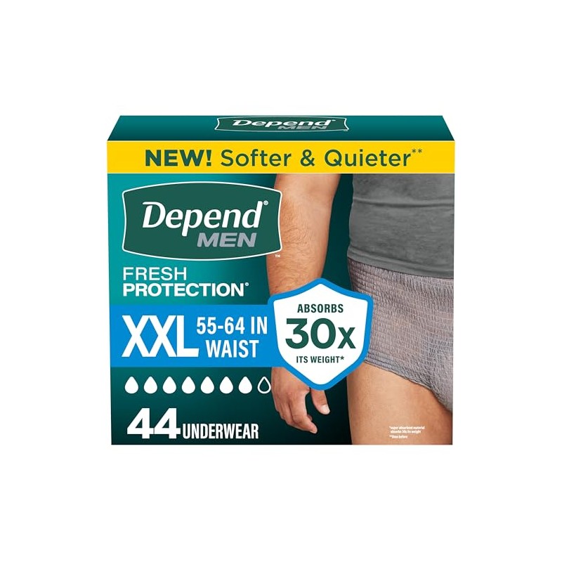 Depend Fit-Flex - Ropa interior de incontinencia para adultos, desechable,