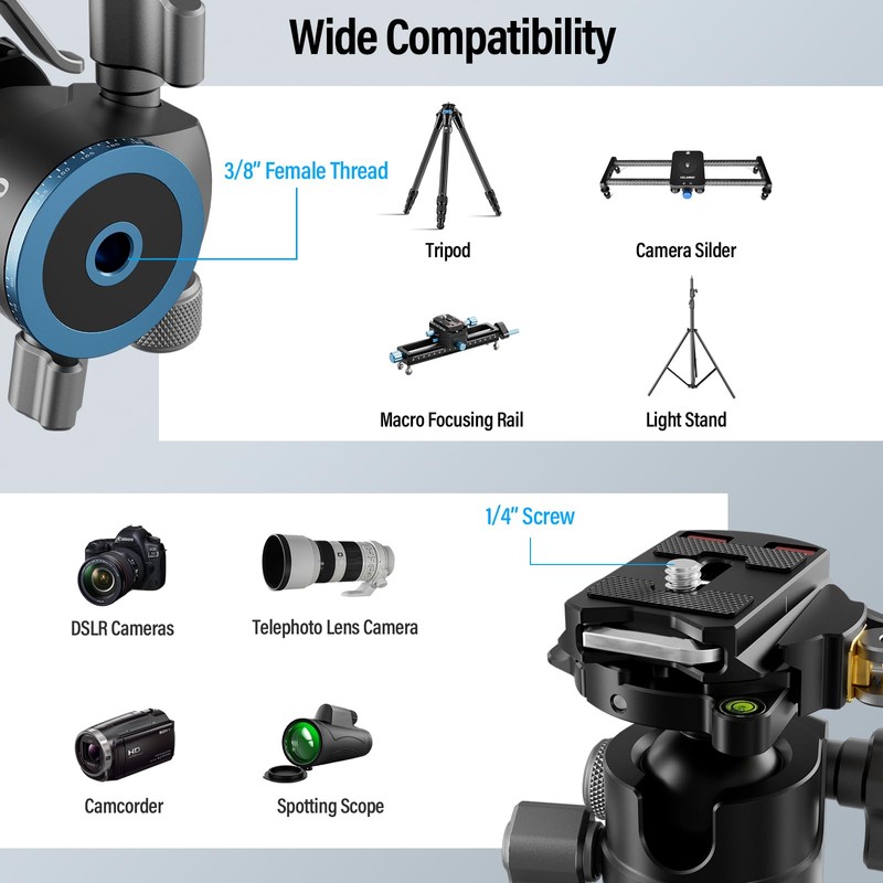 SIRUI Ball Head for Tripod, 29mm Low Profile Ball Head