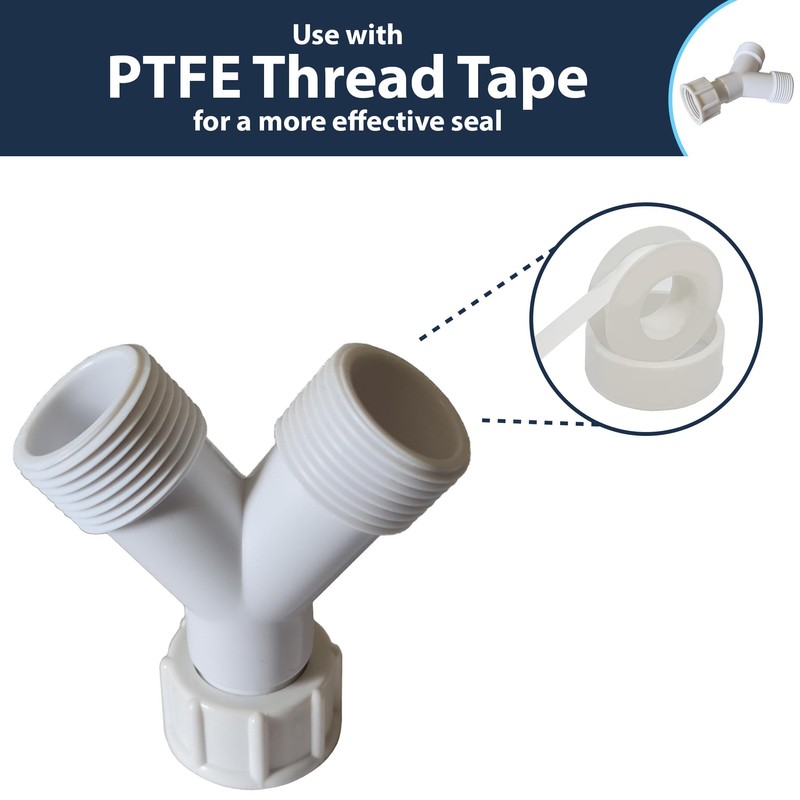 Pipestation Double Appliance Washing Machine Y Connector | BSP 3/4”