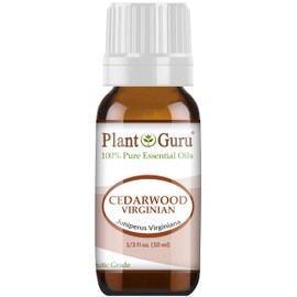 Cedarwood (Virginia) Essential Oil 10 ml 100% Pure Undiluted Therapeutic Grade for Skin, Body and Hair Growth. Great for Aromatherapy Diffuser and DIY Soap Making