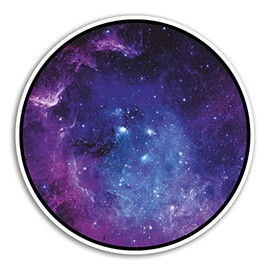 2 x 10cm Blue Purple Nebula Vinyl Stickers - Galaxy Space Sticker Laptop #8364 (10cm Wide)