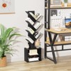 SHEEPAM 10 Tier Tree Bookshelf,Floor Standing Wood Tall Bookcase for