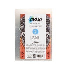 Akua Printmaking Plate, 5-Inch x 7-Inch, 3-Pack, Clear