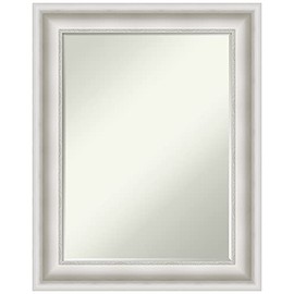 Amanti Art Silver Bathroom Mirror for Over Sink, 30x24 Parlor Silver Rectangle Vanity Mirror, Medium Traditional Frame, Hangs Horizonally and Vertically, Bathroom Wall Decor, Petite Bevel Edge