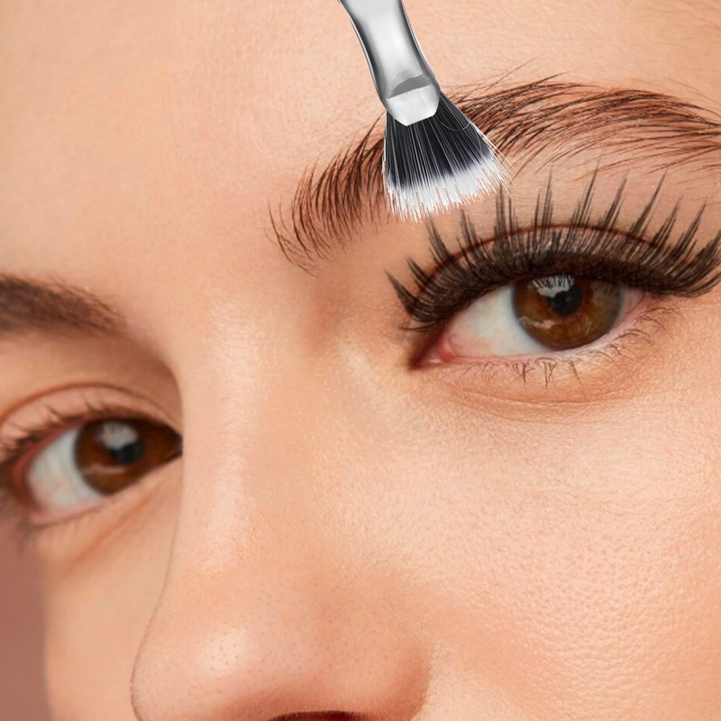 4 PCS Soft Mascara Brush, Folding Angle Lash Brush for